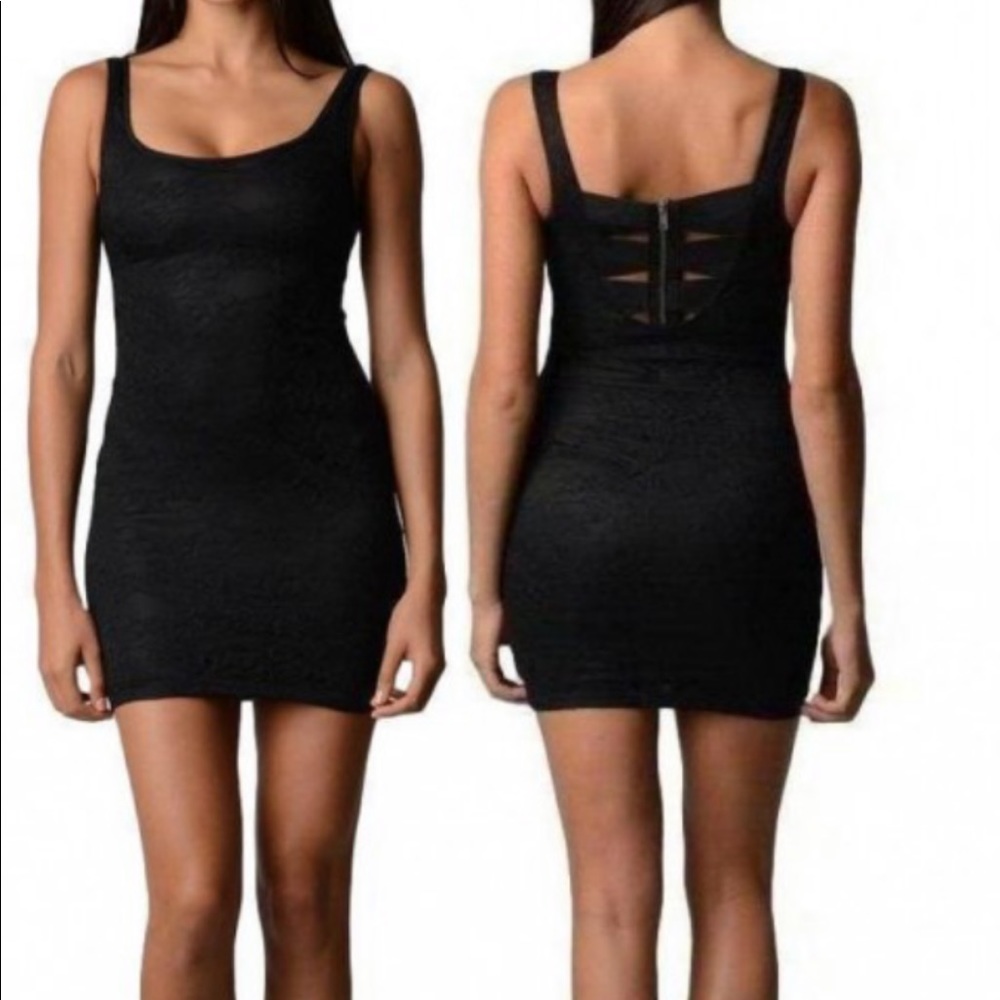 Urban love Women bodycon black dress Sz L